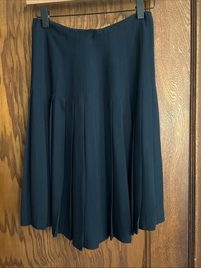 Emporio Armani Women's Pleated A-Line Skirt - Dark Blue